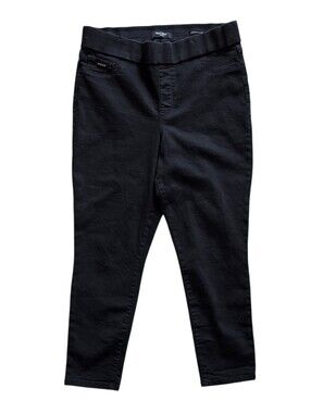 Nine West Heidi Size 12 Black Pull On Skinny Crop Casual Pants